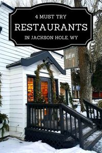 Discover 4 must try restaurants in Jackson Hole, Wyoming, including a brewpub and a steak and game house. Eat your way across Jackson Hole!