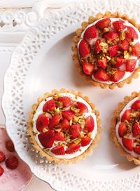 These gorgeous strawberry tarts are the perfect summer dessert to serve at a dinner party. You can make them 2 hours ahead of serving.