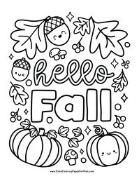 16 Fall Coloring Pages (Free Printable PDF Downloads) - Cute Coloring Pages For Kids