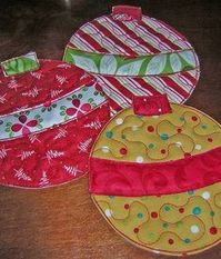 I'm making these simple ornament coasters for many of my friends this year.