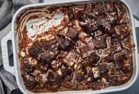 Gooey Chocolate Bread Pudding with Bourbon Caramel Sauce