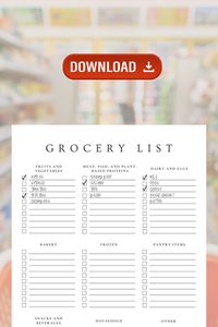 Simplify your shopping experience with this beautifully designed printable Grocery List! Categorized sections for fruits, vegetables, proteins, and pantry staples help you stay organized and save time. Ideal for meal planning and budgeting, this template is a must-have for stress-free shopping trips. Download it instantly and start planning today! 🛒✨

#GroceryOrganization #ShoppingMadeEasy #PrintableTemplates #WeeklyMealPrep #BudgetShopping #MinimalistPlanner #HealthyEatingPlanner #ShoppingChecklist #MealPlanningMadeSimple