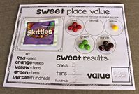 Place value using candy!  Practice hundreds, tens, and ones using skittles or m&m's.  Place value practice for Kindergarten, first grade, second grade, and third grade.  To learn more about "Organizing the Elementary Classroom", visit www.tunstallsteachingtidbits.com