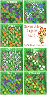 Best ACNH Garden Design Ideas & Tips - Animal Crossing New Horizons Garden Flower Color Layouts