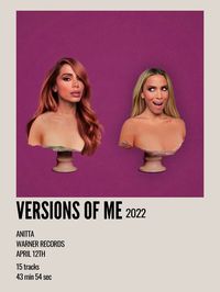 minimal aesthetic polaroid album poster for versions of me by anitta