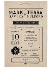 Wedding Invitation by Tessa Mulford, via Behance