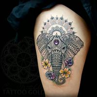 Elegant elephant tattoo