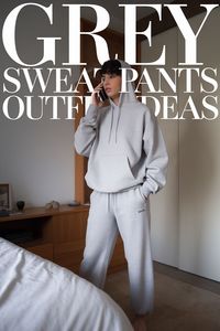 Comfy cute sweatpants outfits are a must in my wardrobe. Check out how I style my grey sweatpants for different occasions.