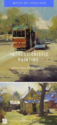 Art videos painting landscape with Colley Whisson in your studio. His downloadable videos will help you with value shifts, color temperatures, capturing light, and looser brushstrokes. Packed with tips and techniques designed to expand your overall knowledge and understanding of "Modern Impressionism." Click to learn more