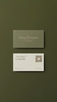 PhotoForrester - Business Card Design - Brand Identity - Wedding Photography - Embossed Effect