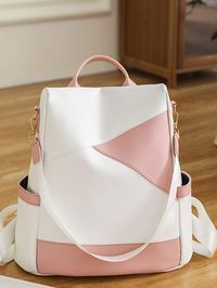 Free Returns ✓ Free Shipping✓. Two Tone Classic Backpack- Women Fashion Backpacks at SHEIN.