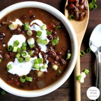 Crock pot Black Bean Soup- Omit Sour Cream or sub with Sour Cashew Cream- Daniel Fast