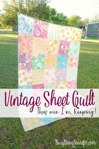 I've been snuggling and relaxing under this vintage sheet quilt most of the weekend and its the perfect blanket to cozy up and read away the weekend!