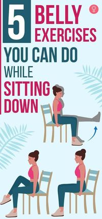 5 Belly Exercises You Can Do While Sitting Down: Exercising doesn’t mean picking brawn over brains, but, in fact, it can aid in building your muscle memory. Aiming for at least 150 minutes of exercise a week can elevate your mood, make your social life better, and also keep health problems at bay. So, here are a few quick belly-burning exercises that you can do anytime and anywhere. #bellyfat #weightloss #health #fitness