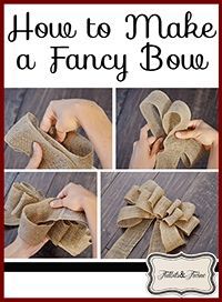 How to Make a Fancy Bow...Maybe for the ends of the pews? I don't know, but I want to learn how to do this anyhow :D