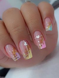 Multicolor  Collar    Color Nails Embellished   Beauty Tools