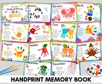 Handprint Memory Book Printable for Prek Preschool - Etsy