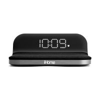 iHome Compact Alarm Clock with Qi Wireless and USB Charging  Add style and convenience to your morning routine with this compact and stylish alarm clock. Charge your Qi-compatible mobile devices with the wireless charging pad, and charge a secondary through the built-in USB port.   What You Get        Alarm clock     AC adapter     Manufacturer's 1-year limited warranty