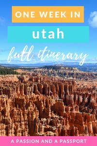 Heading to Utah and looking for the best week in Utah itinerary?! I've got you covered - a COMPLETE day by day of exactly how you can spend your time there!