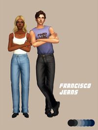 oawus: Francisco jeans 4t2 fat morph, 7 colors, AM... - Sims 2 CC Finds Blog