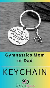 Looking for the perfect Father's Day gift for a gymnastics dad? Look no further! Our Gymnastics Mom or Dad Keychain is the ideal present that combines style, sentiment, and functionality. #sportybella #personalizedgifts #personalizedjewelry #customizedgift #ilovemysport #sportslove #usasports #sportslife #smallbusiness #volleyballplayer #volleyballlife #volleyball #volleyballteam #sportsjewelry. Grab here: 🌐https://sportybella.com/