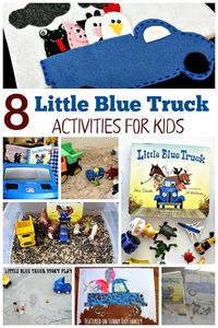 Love Little Blue Truck? Try these 8 Little Blue Truck activities for kids! Includes crafts, sensory play, and storytelling activities inspired by Little Blue Truck.