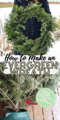 Using fresh greens, we're sharing our tips for how to make an evergreen wreath to add a touch of natural beauty to your front door. #sustainmycrafthabit