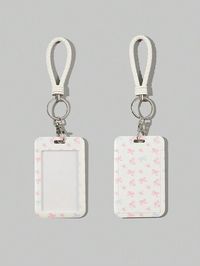 Kawaii 1pc Cute Bowknot Flip ID Card Holder, Back To School