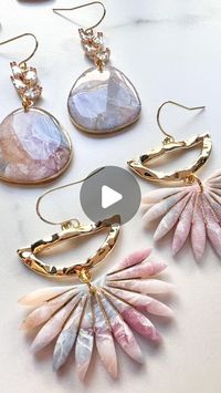 KNOT + MOON | Kay Buendia on Instagram: "Some lovely spring pastels ☺️

#polymerclay #polymerclayearrings #polymerclayjewelry #earringsoftheday #earringaddict #earringobsessed #handmade #handmadeearrings #handmadejewelry #handmadewithlove #clayearrings #clayjewelry #springjewelry"