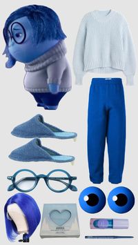 Outfits inspired by inside out characters!!!: SADNESS