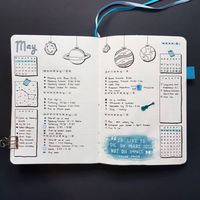 47 Out of this world galaxy and space themed bullet journal spreads | My Inner Creative