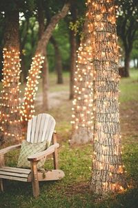 My dream backyard bbq #contest would be in the fall so I would wrap Christmas lights around the trunks of my trees.