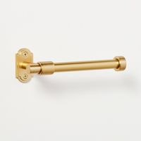 Classic Metal Wall-Mount Toilet Paper Holder Brass Finish - Hearth & Hand™ with Magnolia: Gold-Finish, Easy Install