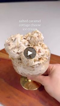 37K views · 11K reactions | Salted caramel cottage cheese ice cream 🍨  by @avocado_skillet 

This was my first time making cottage cheese ice cream and it came out so good 😍

#pescatarianrecipes #healthyrecipes #easyhealthyrecipes #vegetarianrecipes #veganrecipes #nobaketreat #healthydessert | Glowcation | glowcation · Original audio