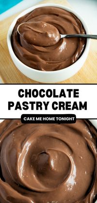 Chocolate pastry cream is smooth, creamy, and perfect for use as a cake or cupcake filling, or to use with other pastries.