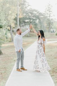 Light and Airy Spring Engagement Session, Park.