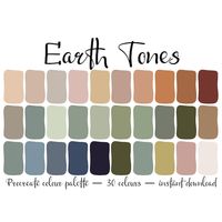 Earth Tone Colour Palette for Procreate - Etsy