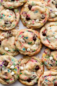 Cake Batter Chocolate Chip Cookies - Sally's Baking Addiction