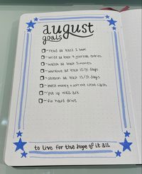 August bullet journal set up , taylor swift inspired , august bujo , bullet journal monthly goals , bullet journal goals , taylor swift bullet journal august , monthly goals bujo , stars bullet journal , august taylor swift