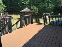 Saddlewood Trex deck with Trex Transcend rails