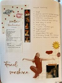 ariana grande - journal ideas - track rating - eternal sunshine album - ag7 - junk journal - collage - eternal sunshine