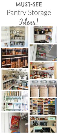 These Pantry Storage Ideas are the BEST! This site also has hundreds of other tutorials and tips on painting anything in or outside of your home! A must REPIN for DIYers