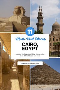 Check out our Cairo, Egypt City Guide for must-see places! Of course you'll check out the Sphinx and the Great Pyramids of Giza, but what about other spots to check out? Like riding a felucca on the Nile? Or seeing some of the famous mosques? Travel | Cairo | Egypt | Pyramids | City Guide | Ancient Egypt | Dahshur | Saqqura | Islamic Art Musuem | National Museum of Ancient Civilization | Egyptian Musuem | 6th of October | Mall of Arabia | Mall of Egypt