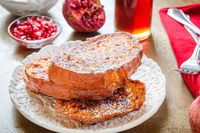 Can't get enough eggnog? Make this Eggnog French Toast! It's a great way to use up leftover eggnog in a festive holiday breakfast.