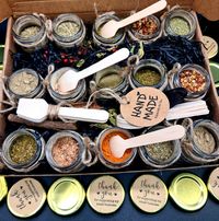 Spice a dish with love and it pleases every palate. SPices and herbs | hand made gift ideas.