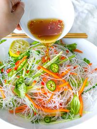 Quick and Easy Vietnamese Noodle Salad with Tangy Dressing