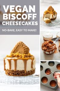 Mini Vegan Biscoff Cheesecake - so easy to make, no-bake recipe #Vegan #TheVegSpace