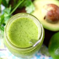 Healthy Avocado Cilantro Lime Dressing | Paleo Avocado Salad Dressing