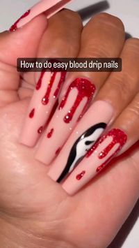 Blood Drip Nails  Halloween Nails