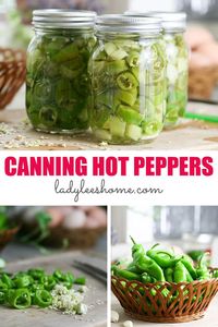 Canning hot peppers is simple. Use this recipe and follow the tutorial to can any kind of hot pepper for long-term storage. 